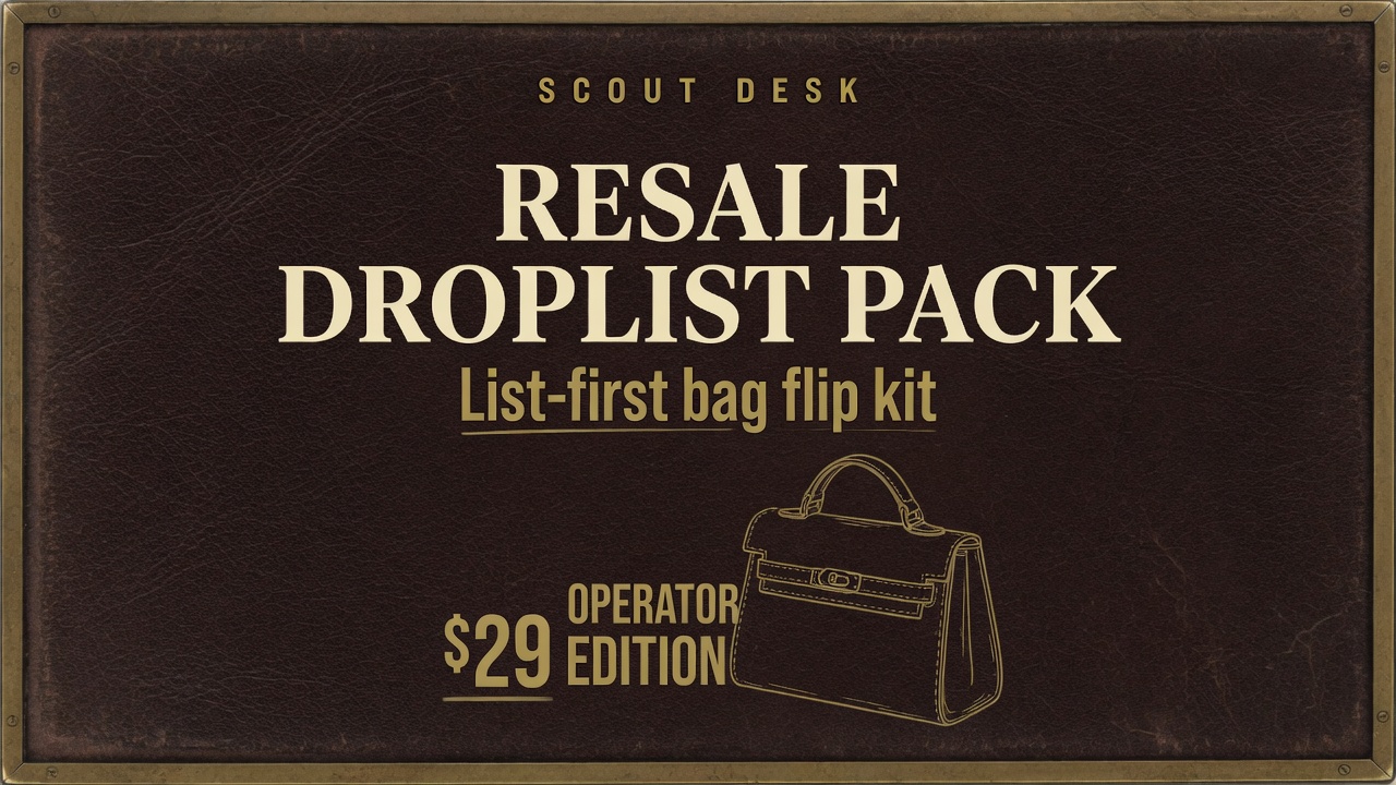 Resale Droplist Pack cover — list-first bag flip kit
